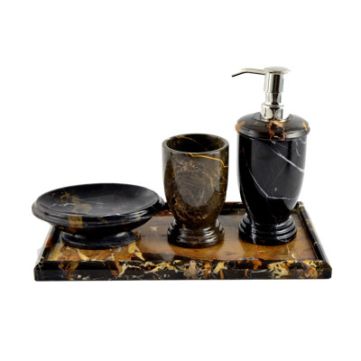 bathroom michelangelo accessory marble piece vanity tray nature decor